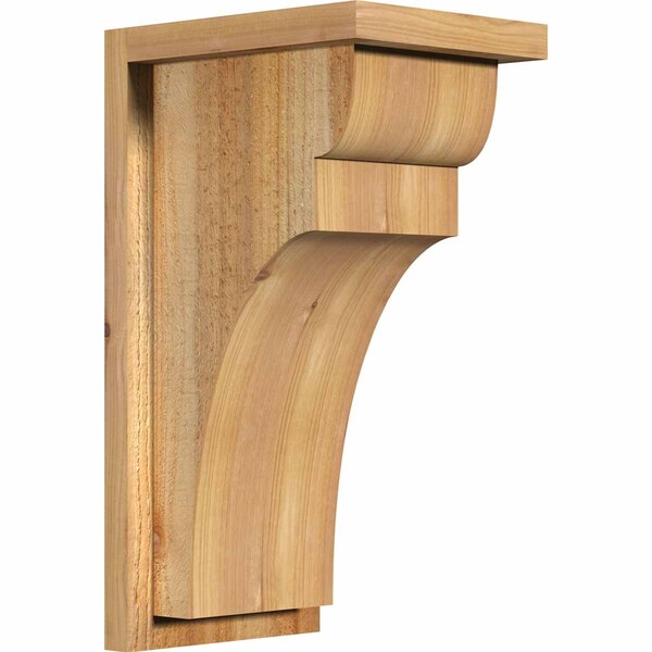 Ekena Millwork Yorktown Rough Sawn Corbel w/Backplate, Western Red Cedar, 8"W x 10"D x 18"H COR08X10X18YOR01RWR - main